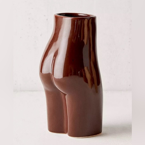NWT - Urban Outfitters Home Ceramic Female Form Vase Brown NWT - Picture 3 of 8